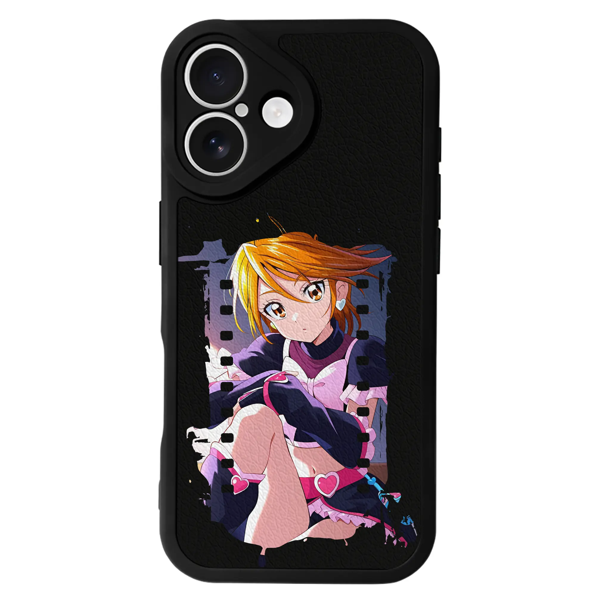 プリキュア グッズ,美墨なぎさ - IPhone 16シリーズ対応 ・ シリコンスマホケース ・ レザー調 ・ 高精度フィット ・ 耐衝撃 ・ ワイヤレス充電対応 ・ 精密カット